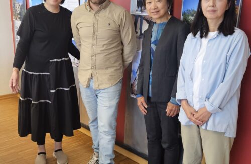 Tillmann Hauenstein mit dem Besuch aus Japan
